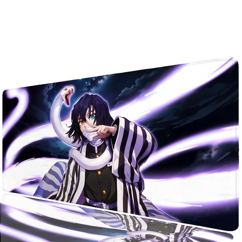 pc Iguro Obanai Anime Floor Mat Mouse Mat Desk Mat With Pad Gaming Accessories Prime Gaming XXL Keyboard Pad Padding Mat