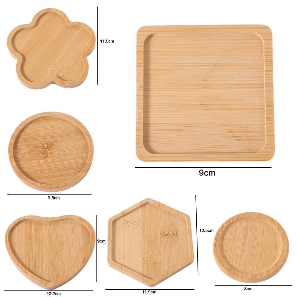 5pcs Creative Insulated Placemat Natural Tea Cup Mats Crafts Storage Tray  Dining Tables