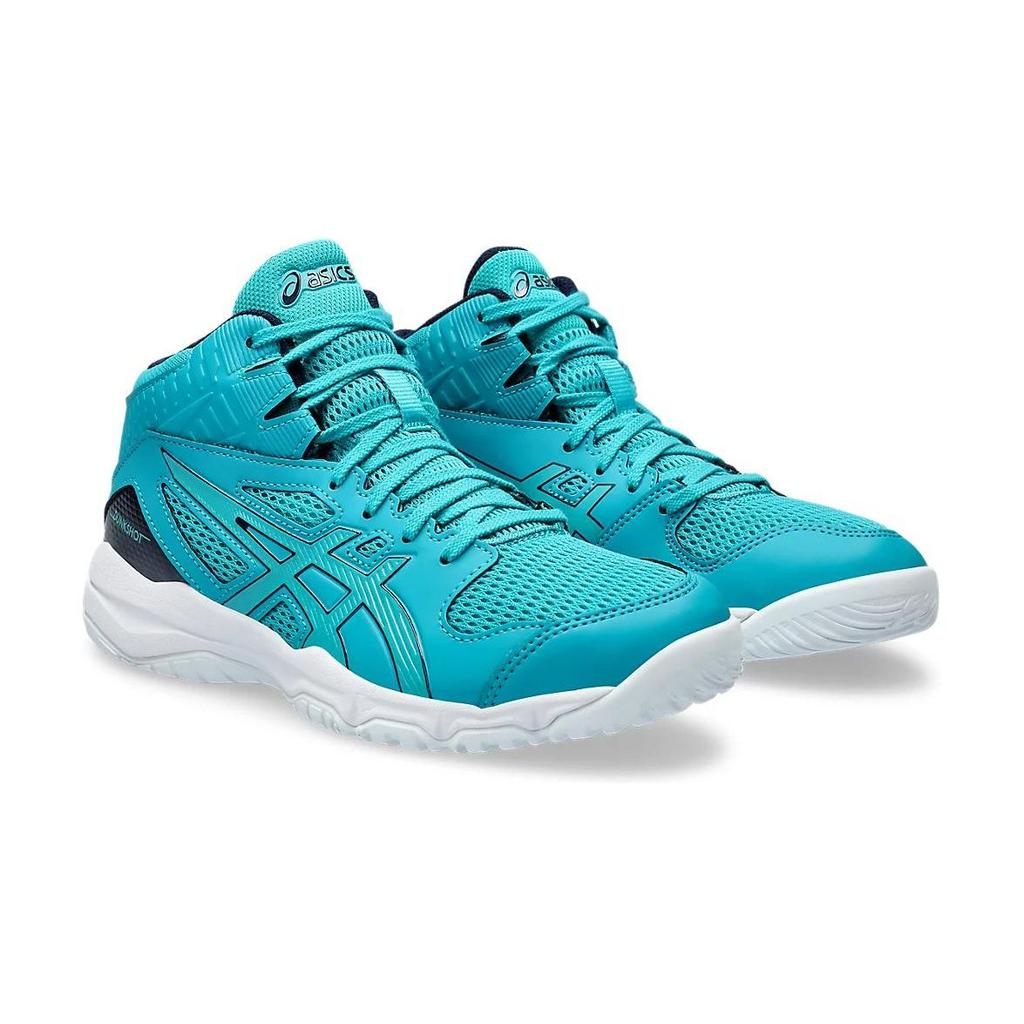 Asics Dunkshot Mb 9 Durable Mid-Top Kids Basketball Shoes Blue Kids basketball shoes 1064A006-300