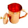 Prisha India Craft  Pure Copper Water Jug Drinkware Tableware Pitcher for Ayurveda Healing Capacity 1.6 L