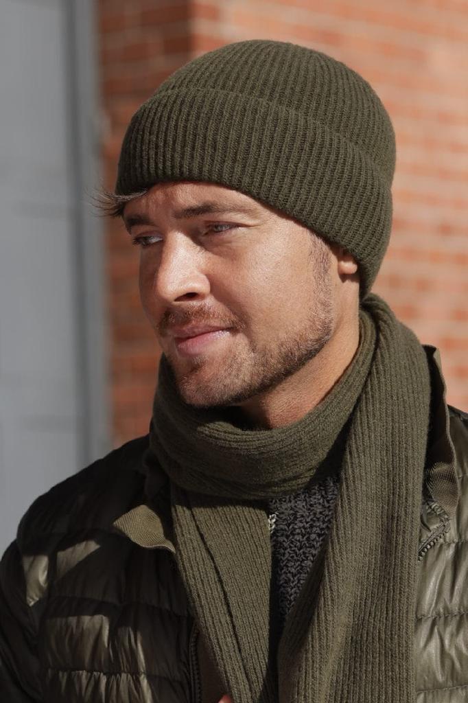 Liam - Men' Winter Hat, Khaki, Double Layer 54-62
