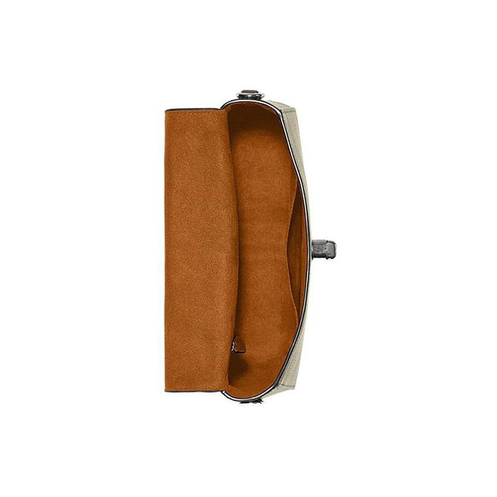Coach Marlie 24 Color Block Turn-Lock Signature Canvas And Leather Small Cambridge Satchel Bag Women Handbags Black Dark-Brown C1563-IMNOX