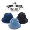 Denim Metro Hat Hat Bucket Hat Casual Outdoor [PENNANT BANNERS] Herren [Blau/Größe 58cm] (PB073)