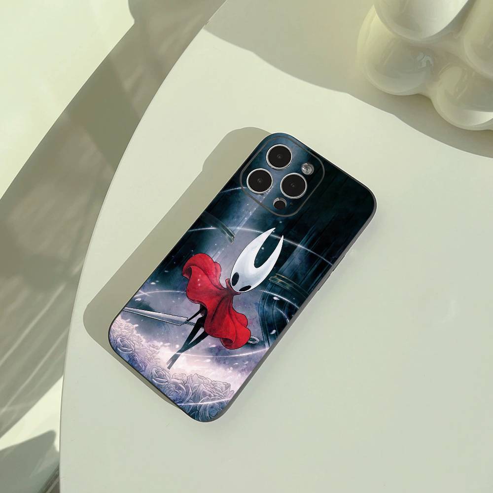 H-Hollow- K-Knight -S-Silksong Phone Case For iPhone 17,16,15,14,13,12,11 Pro Max,16/15/14Plus,XS Soft Black Cover