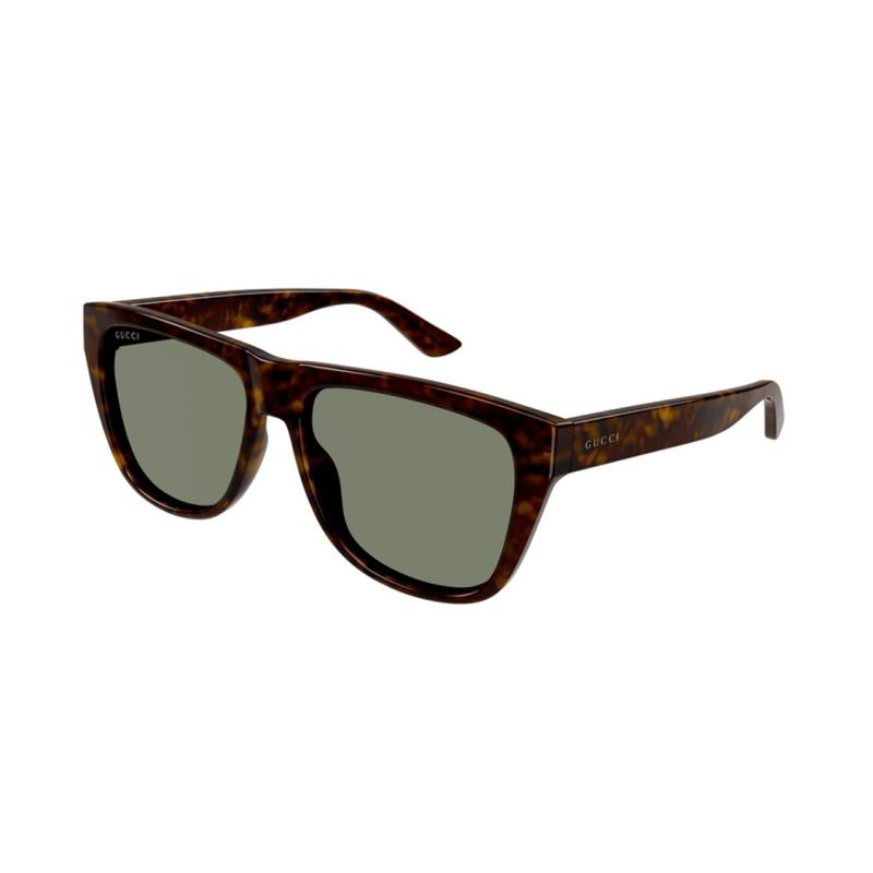 Gucci Classic Comfort Anti-Blue Light Plate Frame Square Sunglasses Men's Brown