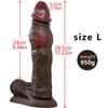 Super Soft Black Tendons Thick Artificial Phallus Female Dildo Liquid Silicone Female Masturbator Sex Toy