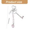 Sweet Cool Girl's Strawberry Heart Lock Butterfly Charm Keychain Bag Pendant Versatile Acrylic Alloy Accessory Keyring