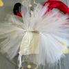Vánoční sněhulák síťovaná sukně dívčí šaty oblek dětské tutu sukně