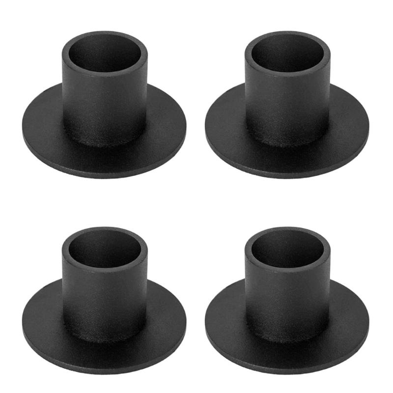 4Pcs Retro Candlestick Candle Holders Iron Taper Candle Holders for Table Centerpiece Wedding Christmas Home Decorations чёрный
