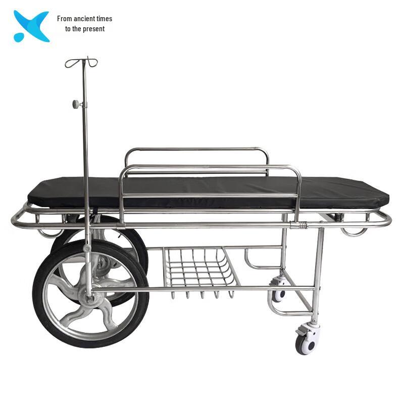 Аварийная носилка из нержавеющей стали с колесами от мотоцикла