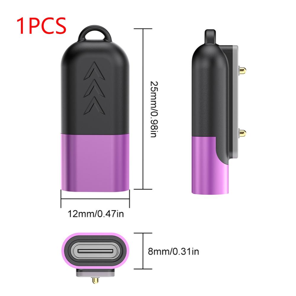 

Watch Charger USB C Adapter Right Angle Type C Charger Adapter Magnetic Type C Adapter Watch Charger for Samsung Galaxy Fit 3 розовый