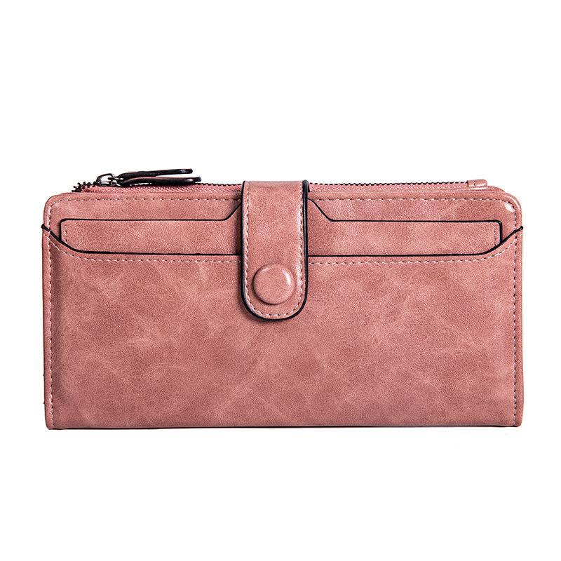 Guangzhou Oil Wax Mad Horse Leather Wallet Purse High Quality Leather Large Capacity Envelope Clutch Bag