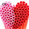 Heat Resistant Straw Heart Shaped Straws, Food Safe PP Disposable Drinking Rounded Grade Lip Design Comfortable Sip Straws for Cocktail, Birthday