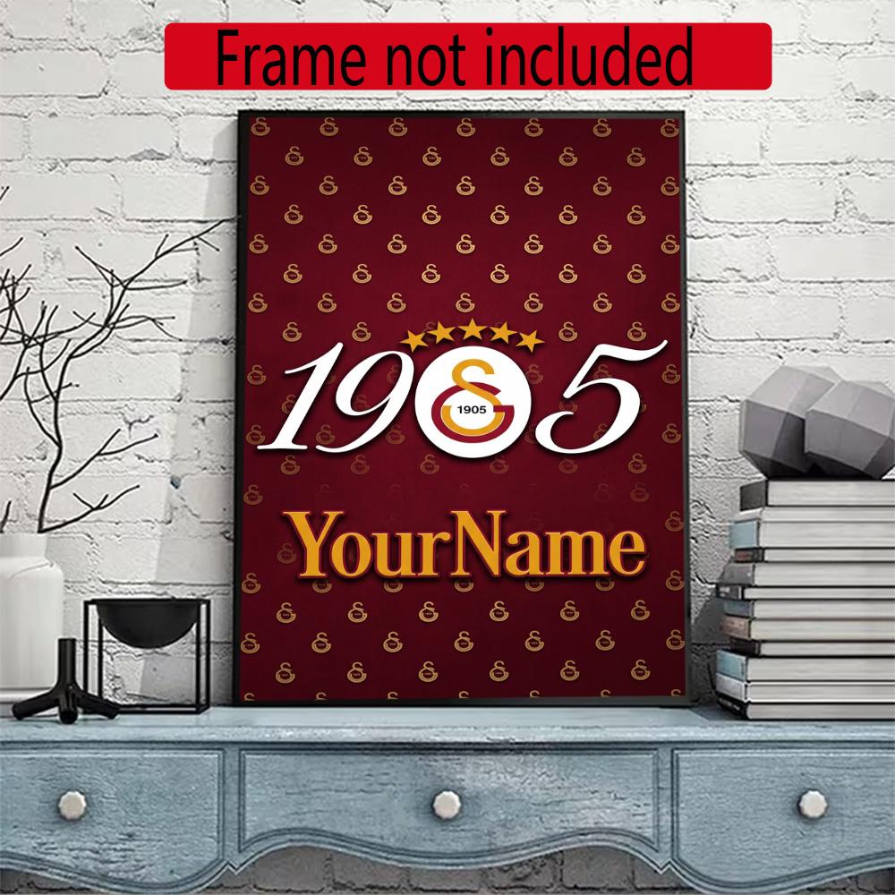 Galatasaray Personalized Name Round Diamond Painting Kit Diamond Embroidery Painting Rhinestones Mosaic Frameless Handwork Decoration Arts
