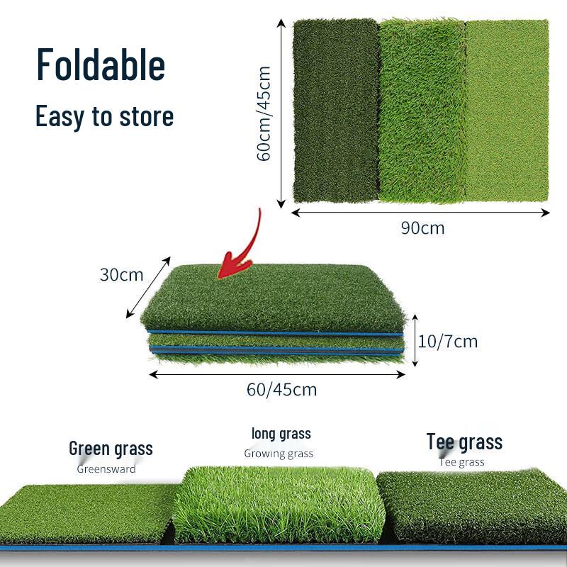 WEZHO Indoor Golf Three-Grass Practice Mat