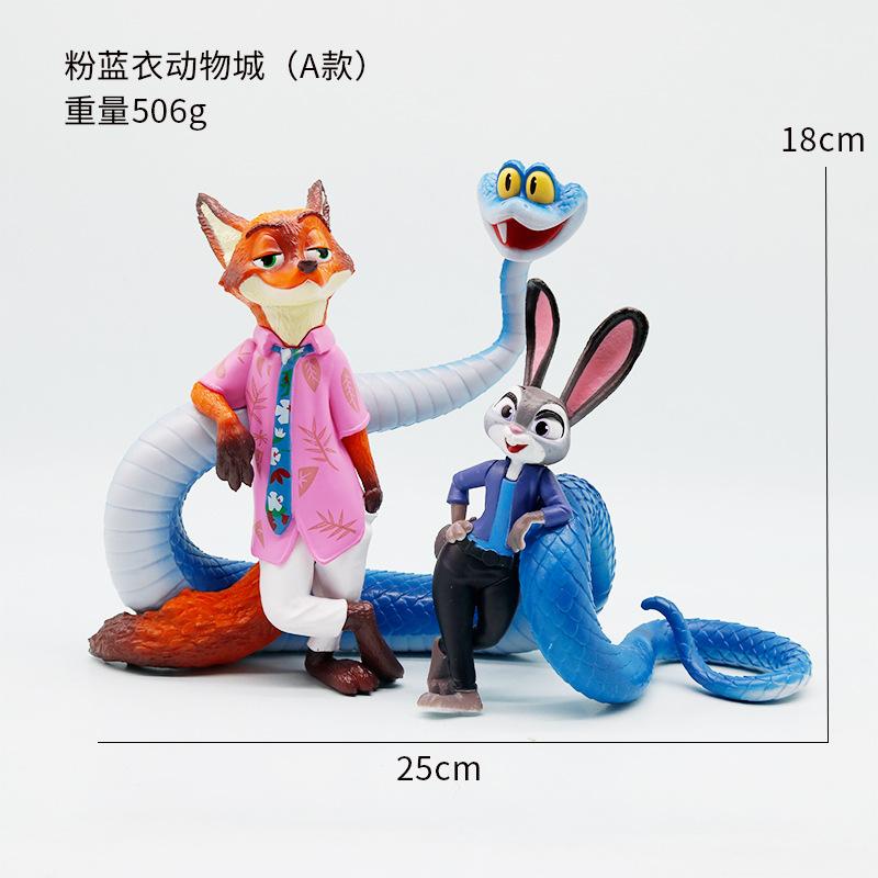 Model Zootopia Handmade Doll Judith Nick Foxgari Snake Anime Toy