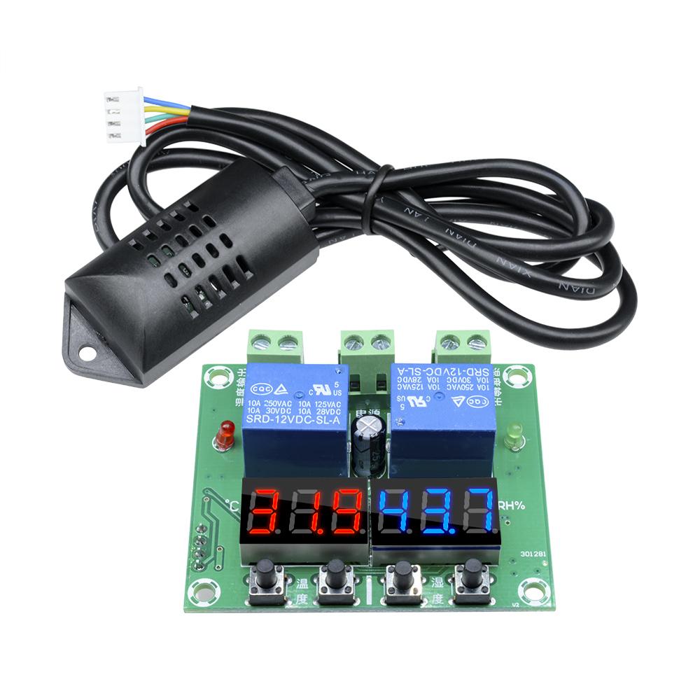DC12V M452 Temperature and Humidity Digital Dual-output Temperature Controller High Precision Double Output