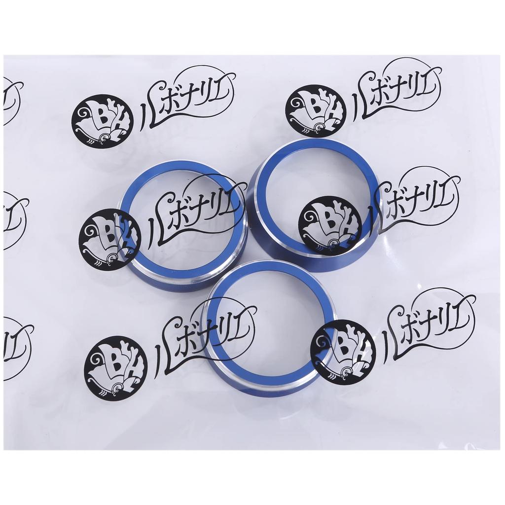 Rubonarie Jimny Air Conditioning Dial Covers and Interior Panel Set Rings, Accessories, 3-Piece (Silver)