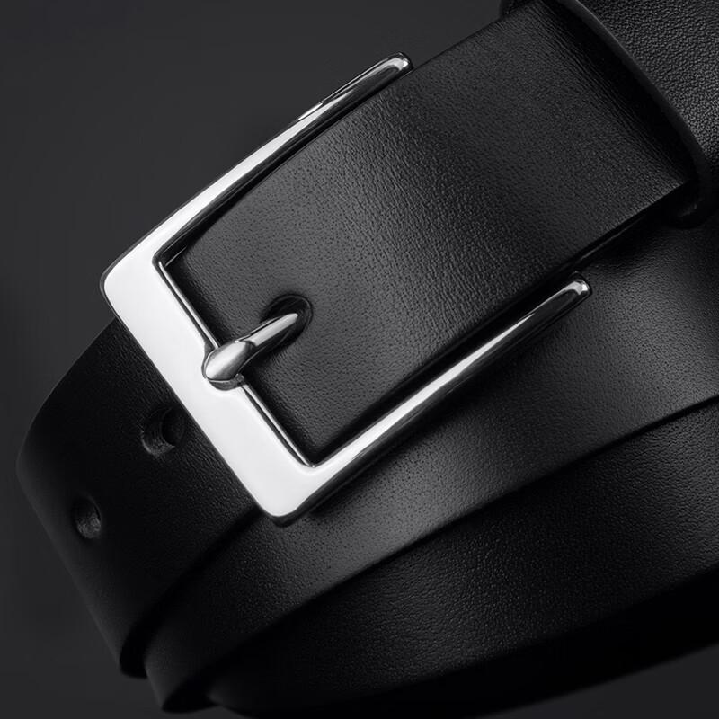 Men's Top-Grain Leather Pin Buckle Belt
