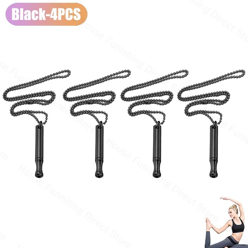 2025 New Necklace Meditation Breathing Stainless Steel Whistle Pendant Anxiety Relief Decompression Necklace Jewelry Accessories