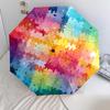 Starry Sky Puzzle  Pattern, Automatic Folding Umbrella, Portable and Foldable Design, 8 Ribs, a Christmas or Birthday Gift.