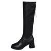 Fashion Women's Long Boots Autumn Winter 2024 Ladies Knee High Shaft Shoes New In on Promotion Fashion Gyaru Designer Luxury Goth Pu Hot