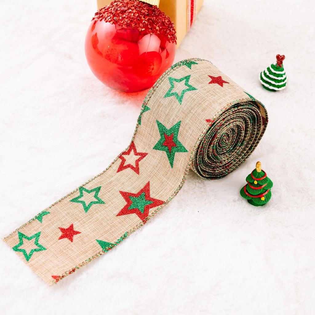 Christmas Colored Ribbon, Color Ribbon Gift Packaging Production, Bow Christmas Craft Decoration Supplies 2.36 Inch
