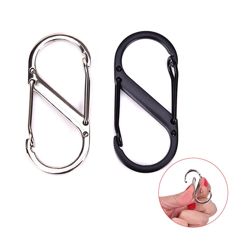 1 buc. Carabiniere multifuncționale pentru exterior. Cârlige în formă de S. Deriri rapide din oțel inoxidabil