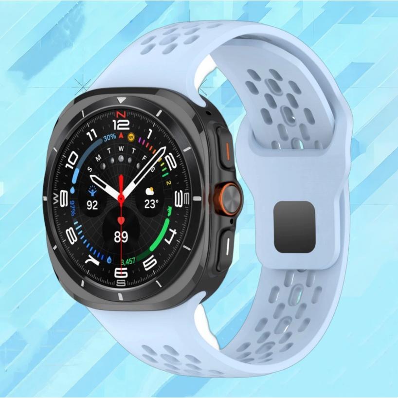 Breathable Silicone Bracelet For Samsung Watch Ultra 47mm LTE Sport Strap Watchband Women Men For Galaxy Watch Ultra 47mm Correa