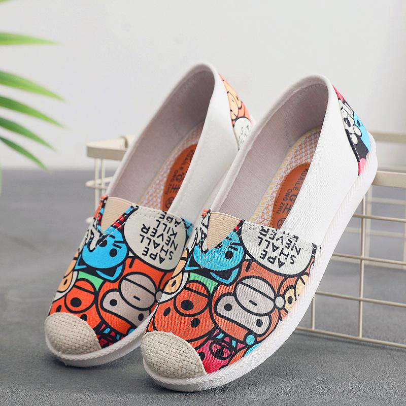 Women's Spring/Autumn Comfortable Canvas Flats: Casual, Versatile, Non-Slip, Soft Sole Shoes