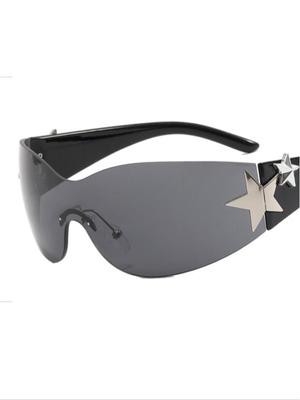 Modne Jednoczęściowe Okulary Przeciwsłoneczne Damskie Luksusowe Designerskie Cyberpunkowe Y2k Gogle Okulary Odcienie Lentes Mujer