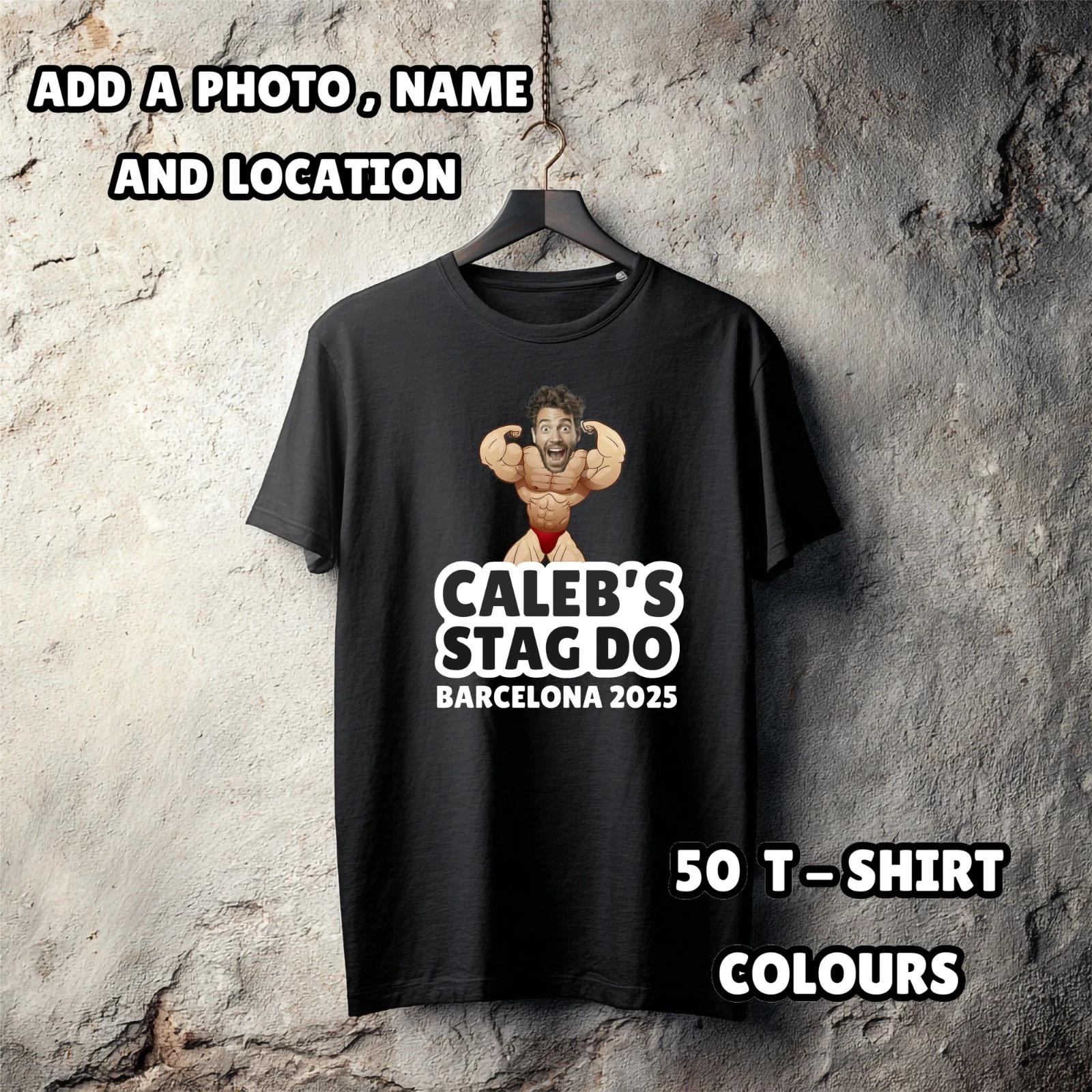 Personalized Stag Do T-Shirt – Custom Stag Party Tee M