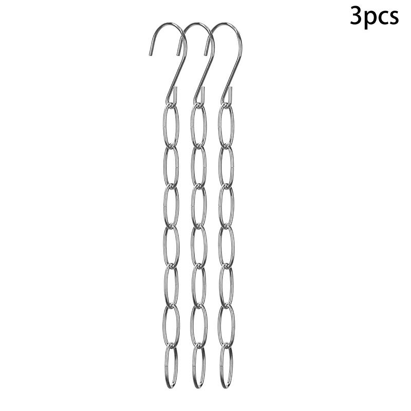 1/5pcs 300MM Stainless Steel Clothes Hanger Organizer Space-Saving Foldable Wardrobe Rack For Efficient Clothing Storage