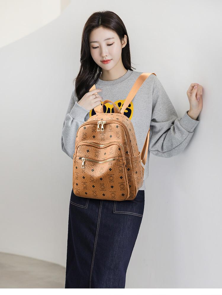 

Женский легкий рюкзак большой вместимости с универсальным принтом для путешествий и поездок на работу жёлтый