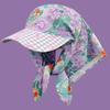 Floral Headscarf Baseball Hat Plaid Strappy Bandana Cap Driving Triangle Headscarf Hat  Women