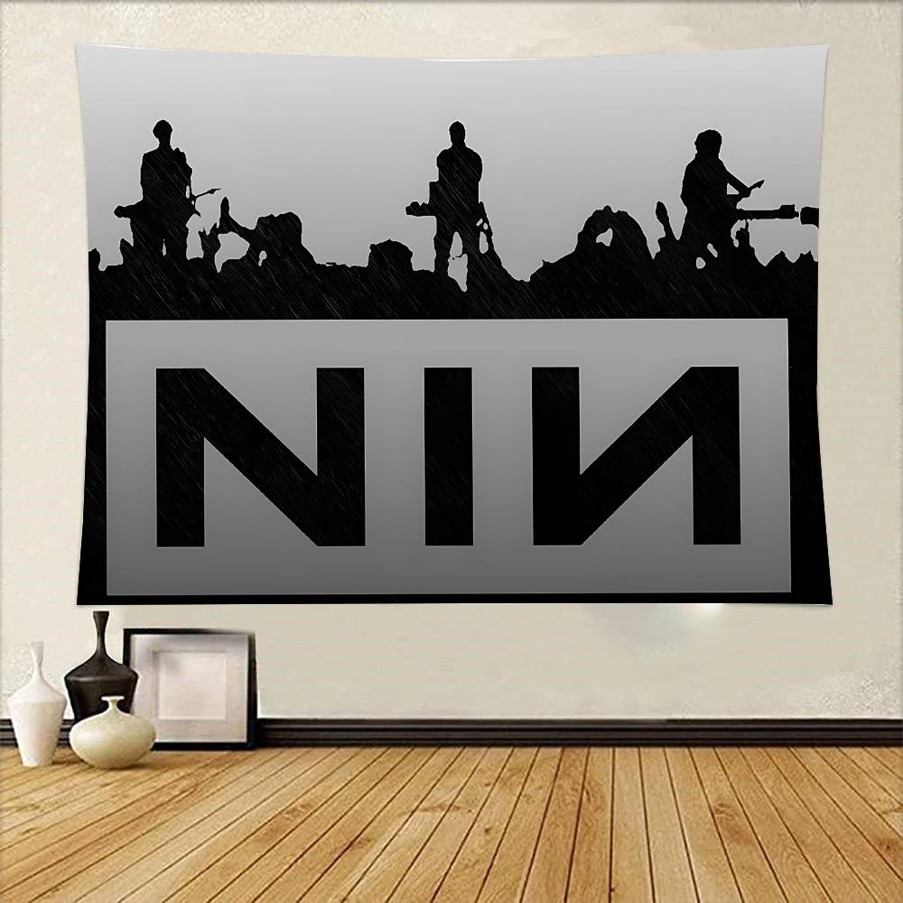 NNine IInch Nails Cool Tapestry Wall Hanging Printed Polyester Tapestry INS Decoration Wall Decor