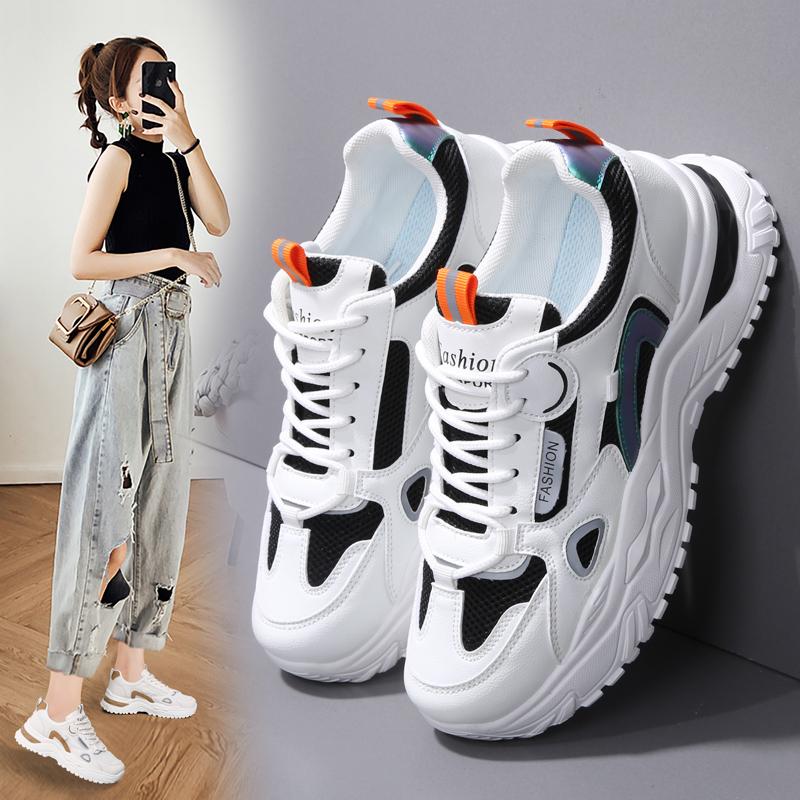 Sneakers autumn new large size one wear-resistant soft-soled dad shoes