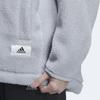 Adidas Lounge Jacket Solid Color Loose Fleece Sports Casual Jacket Women Jacket Light-Gray IP7057