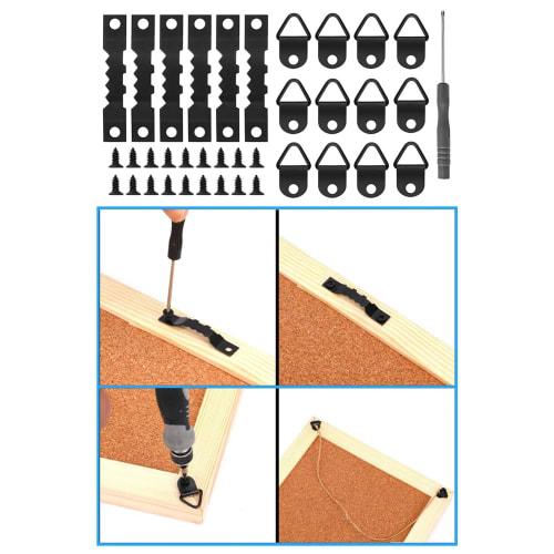LIKENNY 251-Piece Set of Wall Hooks, Picture Frame Hanging Hardware, Triangular Hanging Hooks, Multi-Functional, Heavy-Duty Capacity, Anti-Fall, Sawto