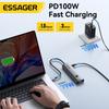 Essager USB C HUB 4K 7-in-1 Type C to HDMI PD 100W SD&TF USB 3.0 5Gbps Multiport Adapter for MacBook Laptop iPad Phone Splitter