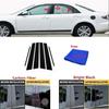 Carbon Fiber Black Car Window Door Column BC Pillar Post Cover Trim Fit For Mazda 6 2004-2015 Mirror Effect PC