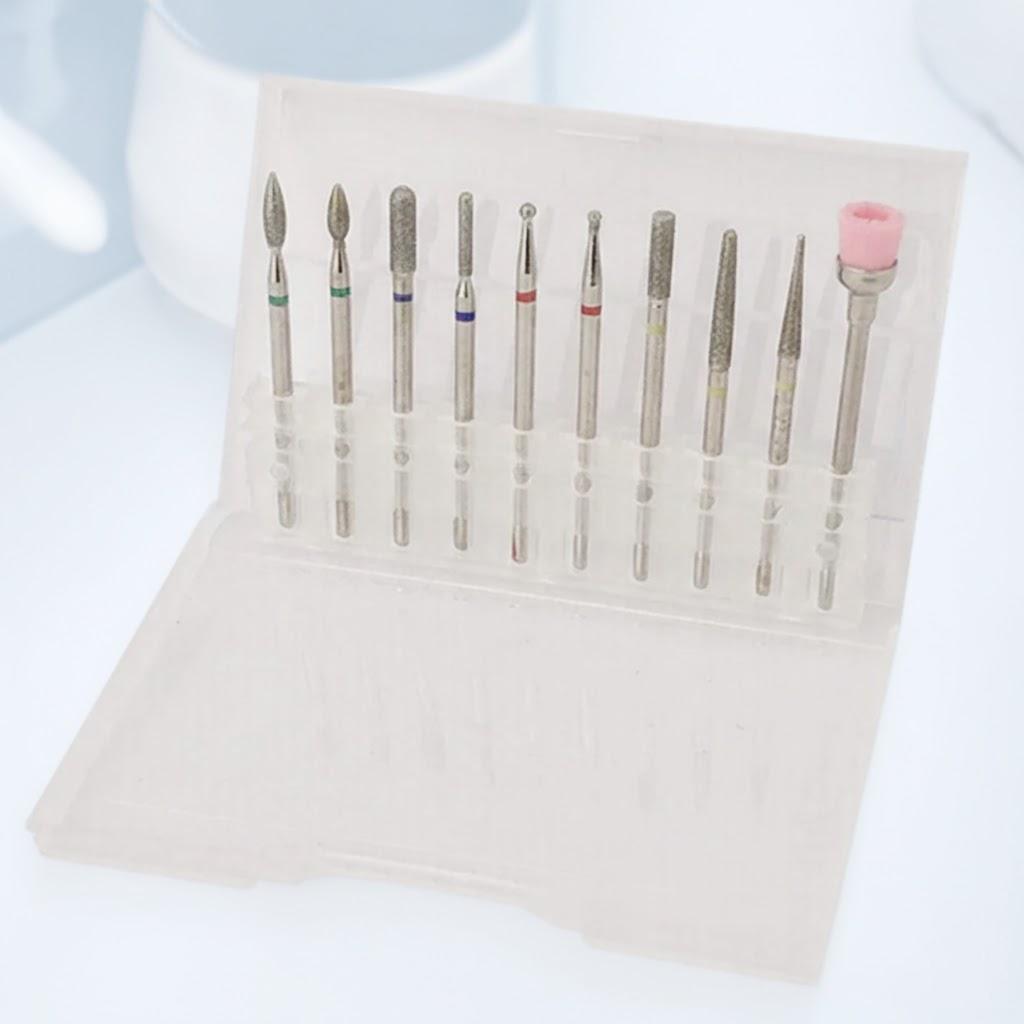 

10pcs Professional Nail Drill Bits Electric Manicure Set Gel Polishing Cutter Beauty Tools