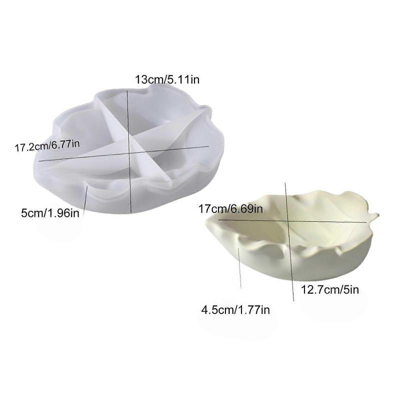 Creative Leaf Shaped Storage Plate Mould Silicone Mold for Handmade Jewelry Dish High Temperature Resistant Bowl Mold