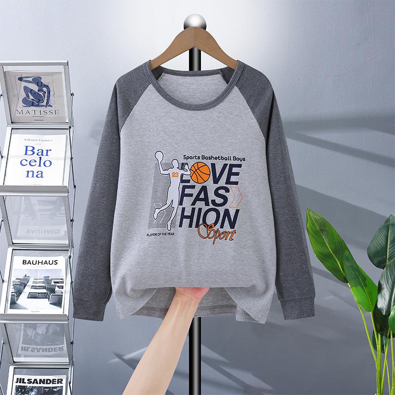 Fat Child Pure Cotton Pajama Set: Boys & Girls Warm Underwear, Plus-Size Base Layer, Autumn/Winter Sweater and Pants
