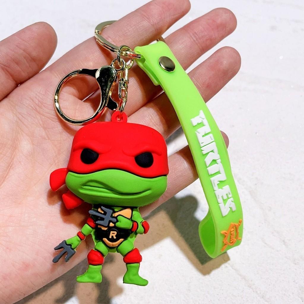 Kleurrijke PVC Ninja Turtles Sleutelhanger Schattige Siliconen Tassenhanger Voor Kinderen Cadeaus