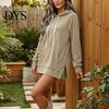 Autumn Winter Outfit Women Velvet Hoodie with Kangaroo Pocket, Long Sleeve Pullover Hooded Sweatshirt Sweatshirt, Loose Casual Drawstring Top for Fall