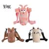 Adjustable Crossbody Bottle Holder Cartoon Plush Cup Holder, Cute 3D Animal Water Carrier Bag Handheld with Strap, Soft Protective Sleeve for Outdoor