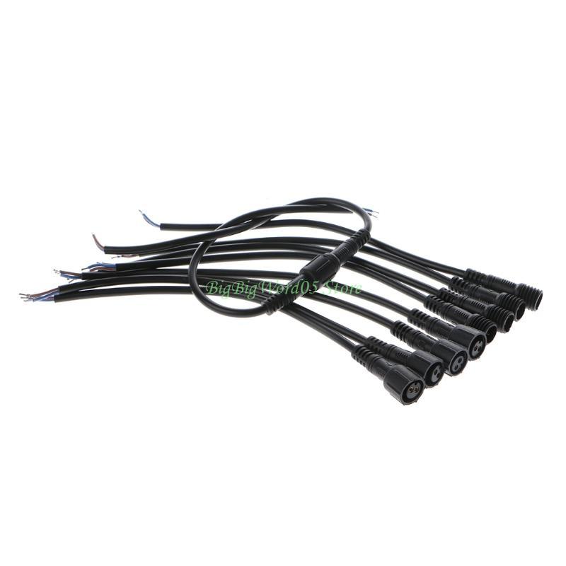 24TE 5 Pairs 2 Pin Male To Female Connector Waterproof Cable For Single Color LED Str