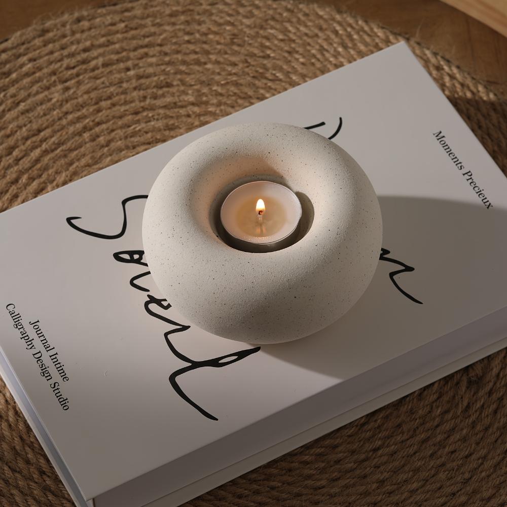 1Pcs Donut Circles Aromatherapy Candles Round Creative Home Candles Home Decoration Bedroom Flameless Romantic Birthday Gift Wax