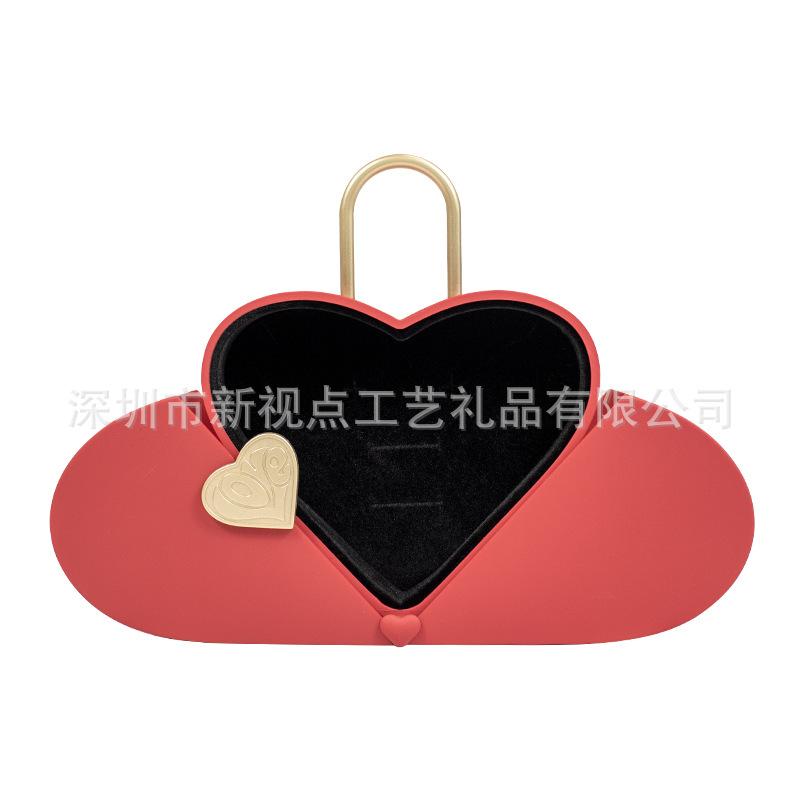 Valentine s Day European Style Solid Pattern High-End Heart-Shaped Gift Box for Jewelry Packaging 14*11.5*4.5 красный